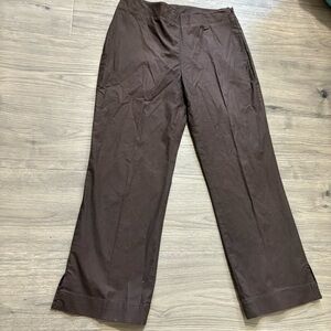 Gap Women’s Brown Mid Rise Cropped Ankle Pants Sz 4 Stretch Classic